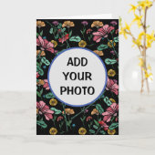 Custom Photo, Birthday card, custom Kaart (Gele Bloem)