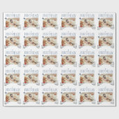 Custom Photo Birthday Gift Wrap for Adults & Teens Cadeaupapier (Vlak)