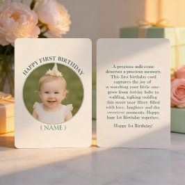 Custom Photo Birthday Sticker -Personal Invitation Kaart