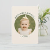 Custom Photo Birthday Sticker -Personal Invitation Kaart (Staand voorkant)