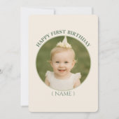 Custom Photo Birthday Sticker -Personal Invitation Kaart (Voorkant)