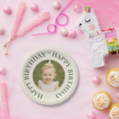 Custom Photo Birthday Sticker -Personal Invitation Papieren Bordje (Feest)