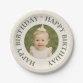 Custom Photo Birthday Sticker -Personal Invitation Papieren Bordje (Voorkant)