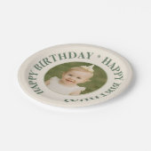Custom Photo Birthday Sticker -Personal Invitation Papieren Bordje (Gekanteld)