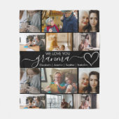 Custom Photo Blanket for Grandma Gift Fleece Deken (Voorkant)
