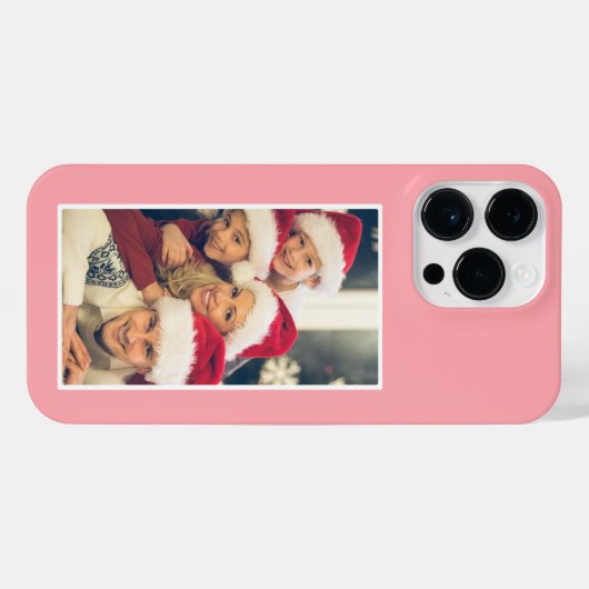 Custom Photo Blush Pink iPhone Case- Mate iPhone Hoesje (Achterkant horizontaal)