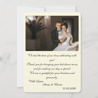 Custom Photo Boho Terracotta Wedding Bedankkaart