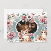 Custom Photo Briefkaart voor Cat Mom & Pet Lovers (Voorkant / Achterkant)