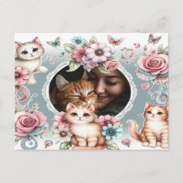 Custom Photo Briefkaart voor Cat Mom & Pet Lovers