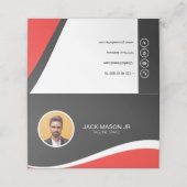 Custom Photo Business Gevouwen Loyalty Kaart (Buitenkant ongevouwen)