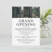 Custom Photo Business Grand Opening Invitation  Kaart (Staand voorkant)