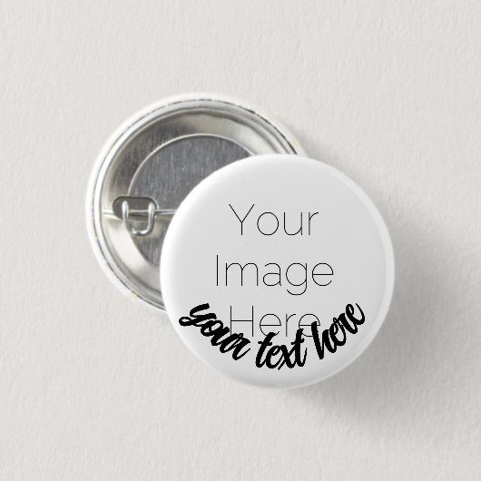 Custom Photo Button Pin – Personalized text Badge (Voorkant /achterkant)