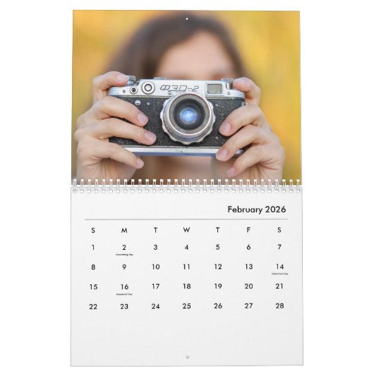 Custom Photo Calendar - New Years Gift Personalize Kalender (Feb 2026)