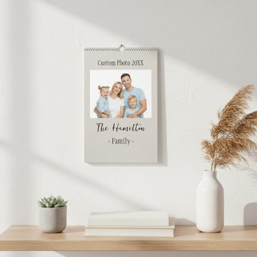 Custom Photo Calendar, Rustic Wall Design Kalender