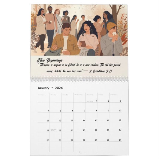 Custom Photo Calendar with Bible Verses Kalender (Jan 2026)