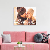 Custom Photo Canvas | Hand Lettered Love Script (Insitu (Woonkamer))