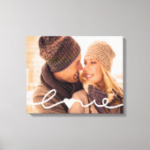 Custom Photo Canvas | Hand Lettered Love Script Afdruk (Voorkant)