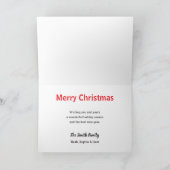 Custom Photo Christmas Card with  Wreath Kaart (Binnen)