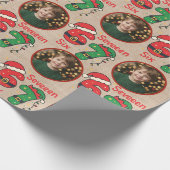 Custom Photo Christmas Gift Wrap 6-7 Trendy Cadeaupapier (Hoek)