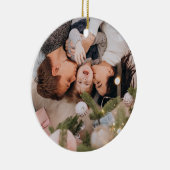 Custom Photo Christmas  Keramisch Ornament (Rechts)