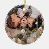 Custom Photo Christmas  Keramisch Ornament (Voorkant)