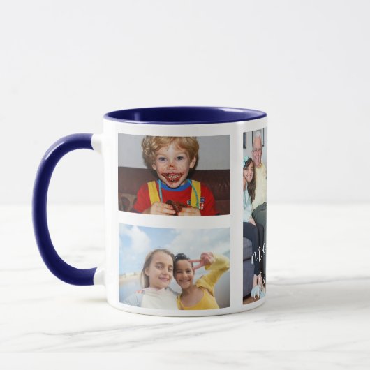 Custom Photo Christmas Mug For Family Personalized Mok (Links)