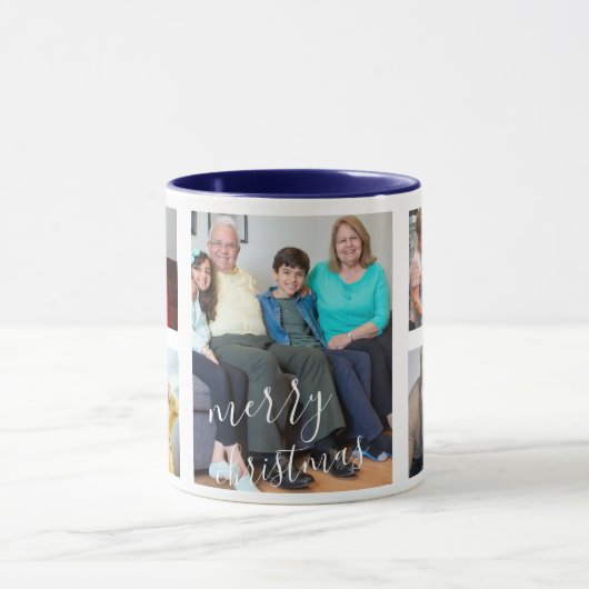Custom Photo Christmas Mug For Family Personalized Mok (Midden)