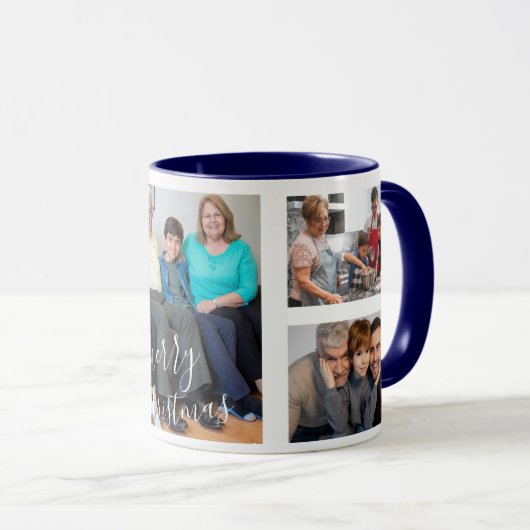 Custom Photo Christmas Mug For Family Personalized Mok (Voorkant rechts)