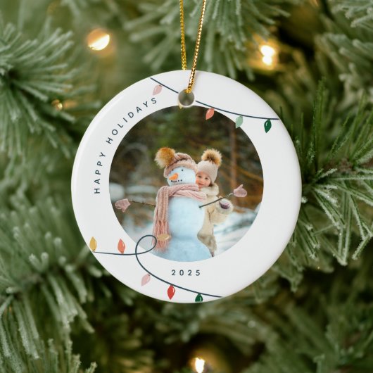 Custom Photo Christmas Ornament with Lights (Boom)