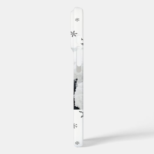 Custom Photo Christmas Snowflakes Monogram Case-Mate iPhone Case (Achterkant / Links)