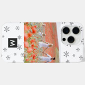 Custom Photo Christmas Snowflakes Monogram Case-Mate iPhone Case (Achterkant (horizontaal))