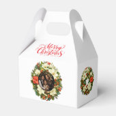 Custom Photo Christmas Wreath Favor Gift Box Bedankdoosjes (Achterkant)