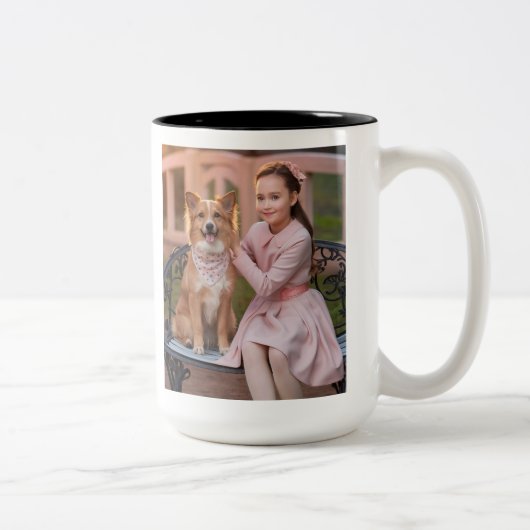 Custom Photo Coffee Mok – cadeau voor vriend, fami (Rechts)