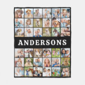 Custom Photo Collage 36 Gepersonaliseerde Moderne  Fleece Deken (Voorkant)