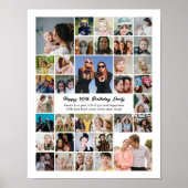Custom Photo Collage Birthday Gift Poster (Voorkant)