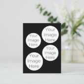 Custom Photo Collage Briefkaart – 4 Photo Template (Staand voorkant)