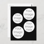 Custom Photo Collage Briefkaart – 4 Photo Template (Voorkant / Achterkant)