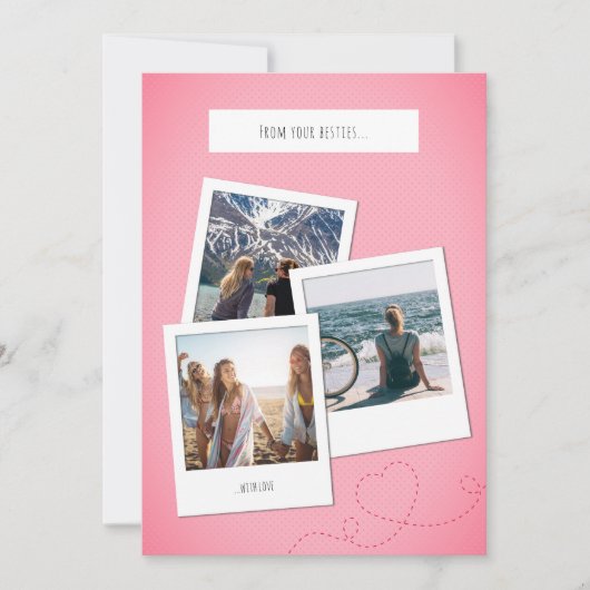 Custom Photo Collage Card + Inspirational Message Feestdagenkaart (Voorkant)