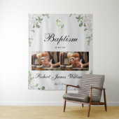 Custom Photo Collage Christening Baptism Backdrop Wandkleed (In situ)