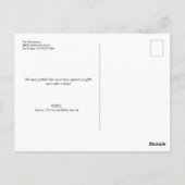 Custom Photo Collage Eenvoudig Baby shower dank u Briefkaart (Achterkant)