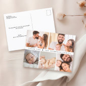 Custom Photo Collage Eenvoudig Baby shower dank u Briefkaart