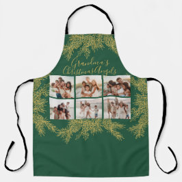 Custom Photo Collage Elegant Grandma's Christmas Schort