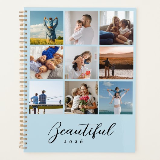 Custom Photo Collage Family Annual Planner (Voorkant)