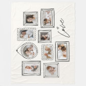 Custom Photo Collage Family Love Fleece Deken (Voorkant)