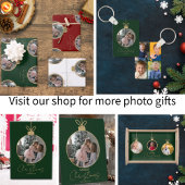 custom photo collage Merry Christmas bauble Fleece Deken