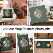 custom photo collage Merry Christmas bauble Fotoplaat