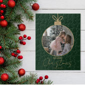custom photo collage Merry Christmas bauble Legpuzzel