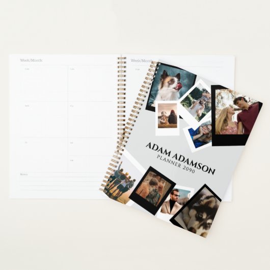 Custom Photo Collage Modern Family Friends Planner (Display)