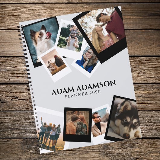 Custom Photo Collage Modern Family Friends  Planner