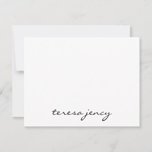 Custom Photo Collage | Modern Minimal Monogram  Notitiekaartje (Voorkant)